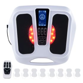 Foot Circulation Stimulator with Heat, EMS & TENS Foot Massager for Neuropathy, Electric Foot Stimulator with 3-Level Temperature